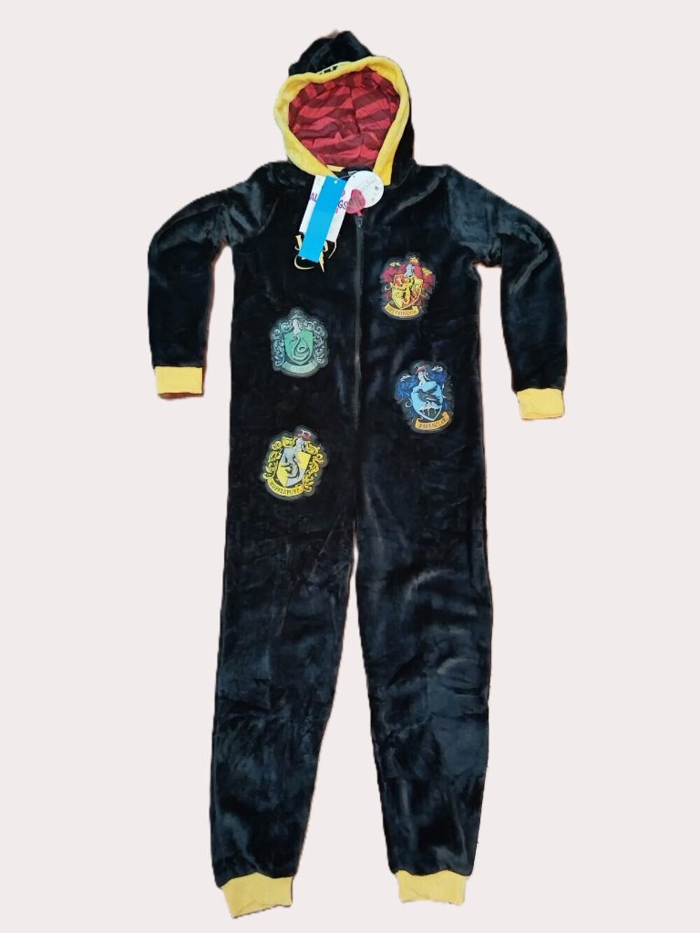 Harry Potter Wizarding World Unisex Plush Onesie Pajamas - All Houses -